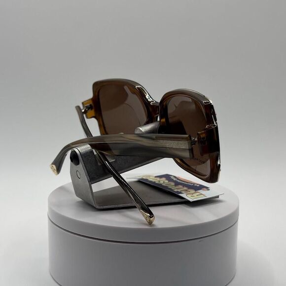 Vintage Y2K Designer Sunglasses BCBG Max Azria Idol Chunky Square Gold Detail main image 4